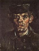 Vincent Van Gogh Head of a Young Peasant in a Peaken Cap (nn04) painting